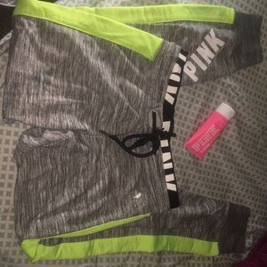 Pink Victoria Secret sweats. Lightly worn.